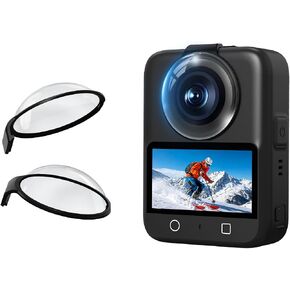 Lens Guard Protector for DJI Osmo 360, Tempered Glass Lens Cover Hardness High Transparency Anti-Scratch Protective Camera Accessories(Black) in Saudi Arabia