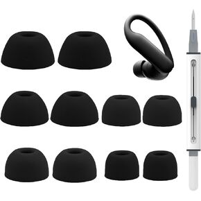 Replacement Eartips for Beats Powerbeats Pro 2, 5 Pairs Replacement Earbuds Silicone Ear Tips (XL/L/M/S/XS), Earbuds Eargels Set with Cleaning Kit-Blcak in Saudi Arabia