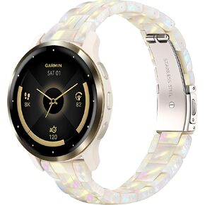 18mm Resin Watch Band Compatible with Garmin Venu 4 41mm/Vivoactive 4S/Vivomove 3S/Venu 3S/Venu 2S, Lightweight Bracelet Strap for Forerunner 265S/255S/255S in Kuwait