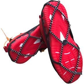 Walk Traction Cleats,Ice Cleats Anti Slip Crampons Rubber Spikes Ice Snow Grippers for Boots and Shoes for Winter Walking on Snow and Ice Climbing Hiking Mountaineering 2PCS for Man and Woman in Saudi Arabia