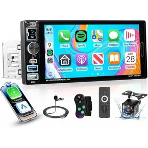 Single Din 5.1" Car Stereo with Wireless A-pple Carplay in Kuwait