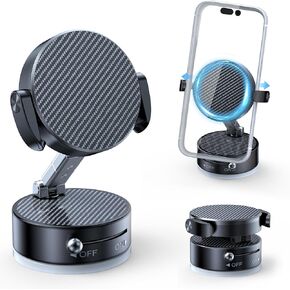 Magnetic Car Phone Holder for MagSafe, Suction Cup Phone Mount, Black in Saudi Arabia