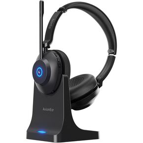 Bluetooth Wireless Headset with Mic for Work, Advanced Noise Reduction Microphone, Clear Calls - Comfortable On-Ear Headphones, Bluetooth 5.3, Applicable to PC, Zoom(Without USB Dongle) in Saudi Arabia