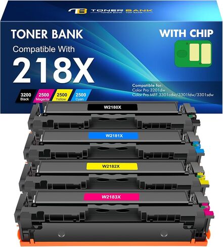 218X 218A Toner Cartridges 4 Pack for HP 218 3301fdw 3201dw High Yield in Saudi Arabia