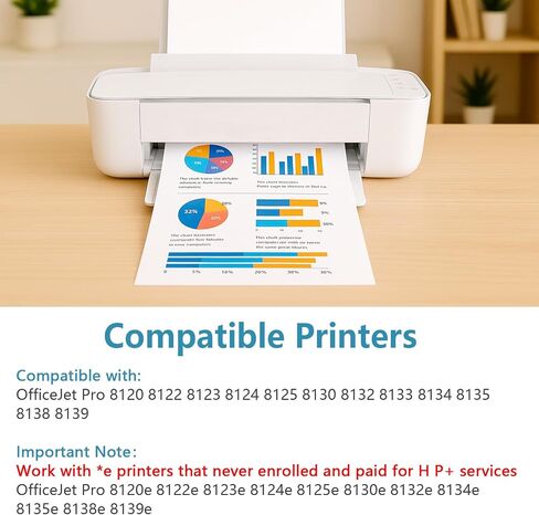 923e Ink Cartridges Combo Pack Replacement for HP 923 XL 923XL Work with OfficeJet 8120 8122 8124e Pro 8135e 8138e 8139e 8130e 8132e Printer with V17.4.1 Chips (4-Pack,Cyan Magenta Yellow Black) in Saudi Arabia