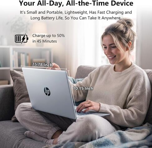 HP Business Copliot AI Laptop PC, 17.3" Touchscreen, Intel Ultra 7 255U, PCONLINE Customized 16GB/64GB DDR5, 1TB/2TB SSD, Wi-Fi 6, Webcam, Backlit Keyboard & Numeric keypad, Fingerprint Reader, Win11P in Kuwait