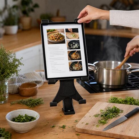 Tablet Holder Clamp for and Phone Sided Stretch Arm Mount with Stable Hold and Adjustable Viewing Angle Construction with 1/4 Inch Screw Hole Suitable for Tripod Filming in Saudi Arabia