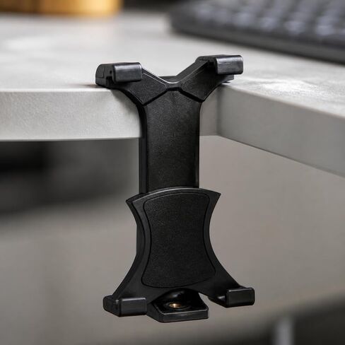 Tablet Holder Clamp for and Phone Sided Stretch Arm Mount with Stable Hold and Adjustable Viewing Angle Construction with 1/4 Inch Screw Hole Suitable for Tripod Filming in Saudi Arabia