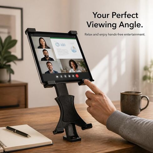 Tablet Holder Clamp for and Phone Sided Stretch Arm Mount with Stable Hold and Adjustable Viewing Angle Construction with 1/4 Inch Screw Hole Suitable for Tripod Filming in Saudi Arabia