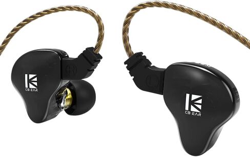 KBEAR KS2 iem, in Ear Monitor Headphones Hybrid 1BA 1DD Wired Earbuds Stereo Bass HiFi IEM Earphone Noise Cancelling High Resolution with Detachable Cable for Running Gaming Sport(Without Mic, Green) in Saudi Arabia