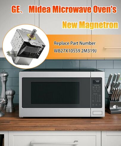 2M319J 2M219J Microwave Magnetron Fits for Midea 2M519J 2M518J 2M217J 2M253J 2M248J GE Microwave Oven Replaces PEB7226SF2SS PEB7226SF1SS ZE2160SF03 JE2160SF03 in Saudi Arabia