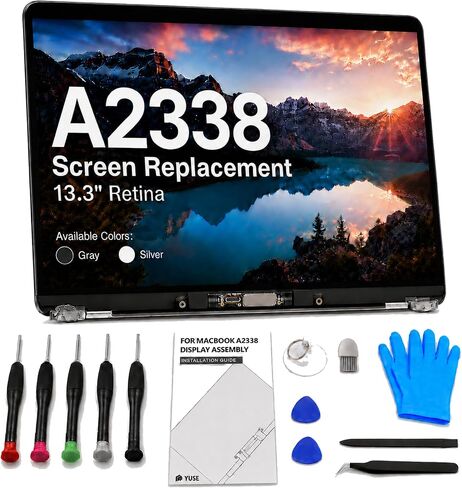 Screen Replacement for MacBook Pro 13.3" A2338 2020 M1/2022 M2 Display-Gray in Saudi Arabia
