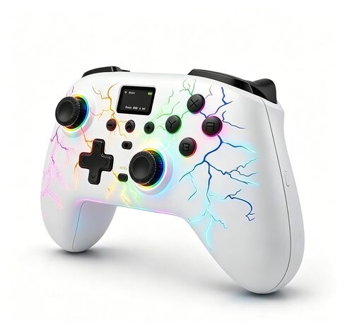 Exilapsire Wireless Game Controller with Touch Panel | Works for PC/Switch/Switch 2/iOS/Android, Hall Effect Joystick & Trigger, RGB Illumination, Customizable Buttons，Onyx Black in Kuwait