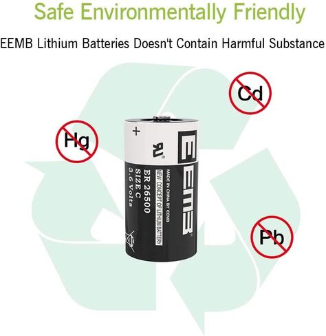 EEMB ER26500 3.6V 9000mAh C Size Non-Rechargeable Lithium Battery 4 Pack in Kuwait