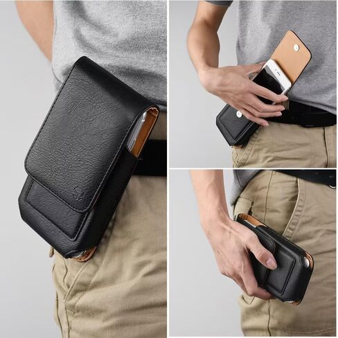 Black Belt Phone Holster Compatible with iPhone 16e, 16 Plus, 16 Pro, 16, 15, 15 Pro, 15 Plus, 15 Pro Max, Compatible with Motorola Moto G86, G86 Power, S50, G55, G85, X50 Ultra, G64, G54 Power in Saudi Arabia