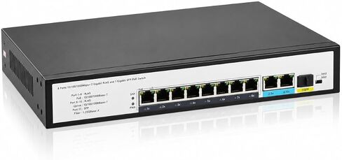 8 Port Gigabit PoE+ Switch, 30W per Port IEEE 802.3af/at, 2 Gigabit Uplink RJ45 + 1 SFP Port, 250m Long Range Extend Mode, Unmanaged Plug and Play PoE Switch for IP Cameras, Wireless AP, VoIP in Saudi Arabia