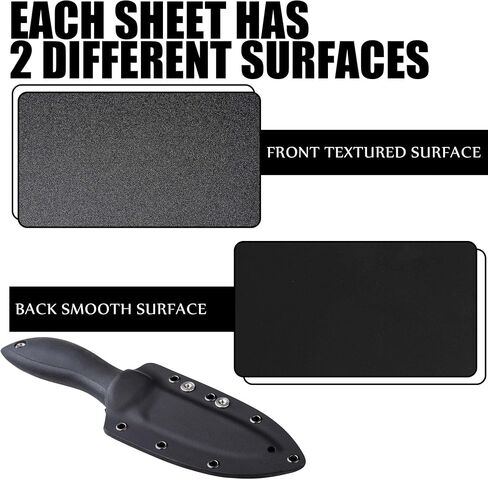 92 Pcs Holster Making Kit - 2 Thermoform Sheets + 90 Fasteners Washers for DIY Knife Sheath Tactical Armor Airsoft Keel Guards Cosplay in Kuwait
