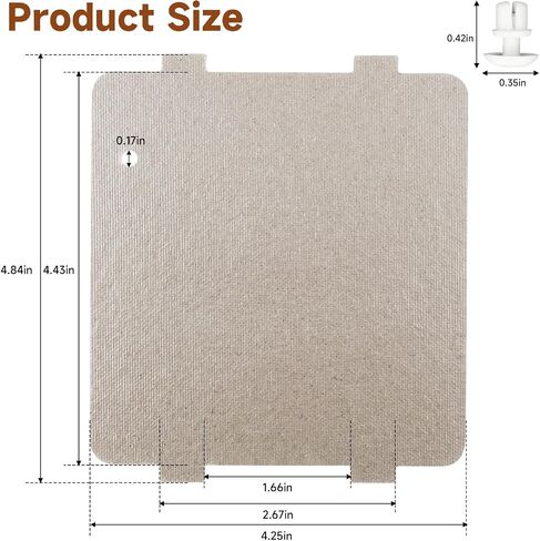 Microwave Wave Guide Cover Mica Sheet Replacement Compatible with GE Microwave Replace#: WB34X21610 PS9493024 AP5806654 3280539 in Saudi Arabia