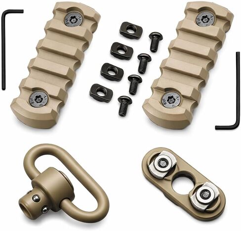 Gotical Combo - 2Pcs 5-Slot MLOK & Mount Kit-Push Button with Set of Screws & Allen Wrench… (Combo of 2 - Rail & Attachment) in Saudi Arabia