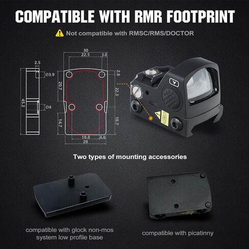 ohhunt Red Dot Sight Shake Awake Micro Optic Sight for Picatinny, 2MOA Reticle Reflex Sight Compatible with RMR Cut Footprint (Green Dot) in Kuwait