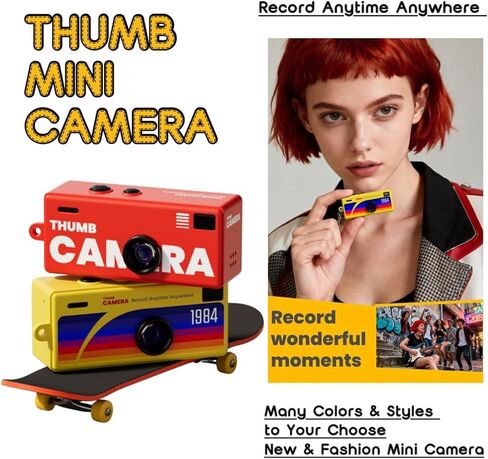 1080P Retro Portable Thumb Keychain Digital Camera, Wearable Mini Video Camcorder Recorder with Fill Flash in Saudi Arabia