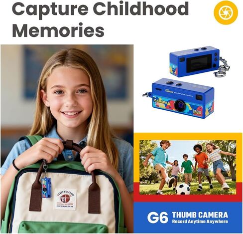 1080P Retro Portable Thumb Keychain Digital Camera, Wearable Mini Video Camcorder Recorder with Fill Flash in Saudi Arabia