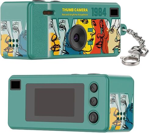 1080P Retro Mini Thumb Keychain Camera, Portable Flash Video Camcorder Support Memory Card for Daily Recording & Gift in Saudi Arabia