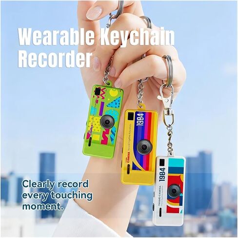 1080P Retro Mini Thumb Keychain Camera, Portable Flash Video Camcorder Support Memory Card for Daily Recording & Gift in Saudi Arabia