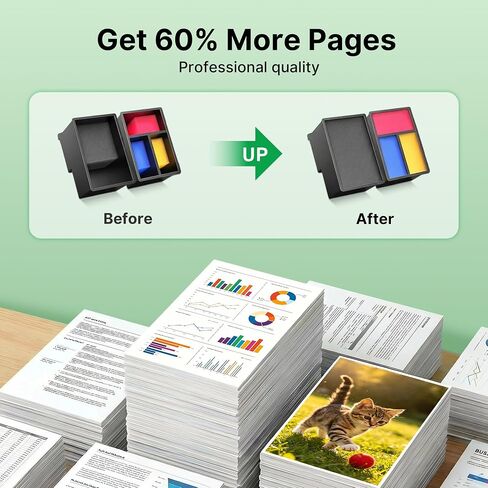 62XL Ink Cartridges Black and Color Replacement for HP Ink 62 HP 62XL in Saudi Arabia