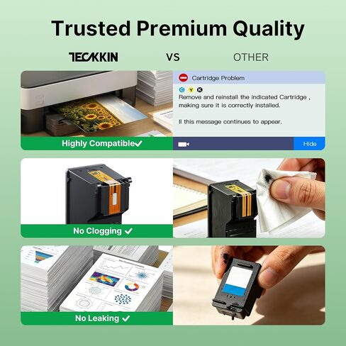 62XL Ink Cartridges Black and Color Replacement for HP Ink 62 HP 62XL in Saudi Arabia