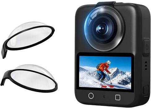 Lens Guard Protector for DJI Osmo 360, Tempered Glass Lens Cover Hardness High Transparency Anti-Scratch Protective Camera Accessories(Black) in Saudi Arabia