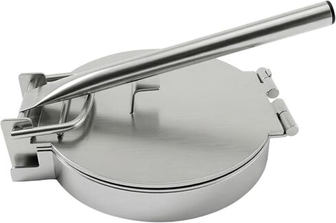 Alpha Living Large Stainless Steel Tortilla Press - Heavy Duty Round Tortilla Maker with Reinforced Handle Base - Manual Dough Press for Flour Tortillas, Naan, Empanadas, Flatbread, Pizza Dough in Saudi Arabia