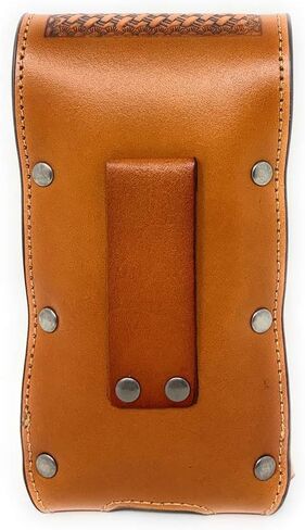 Texas West Men's Cowboy Small Leather Praying Cowboy Smartphone Holder Holster Cellphone Case in 2 Colors (Brown) in Saudi Arabia