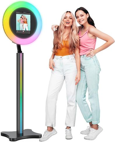 Portable Photo Booth Compatible for Ipad, PhotoBooth Machine Stand Shell with ChackTok App Control, RGB Ring Light, Lightweight Design for Parties/Wedding/Events, Rentals & Business in Saudi Arabia