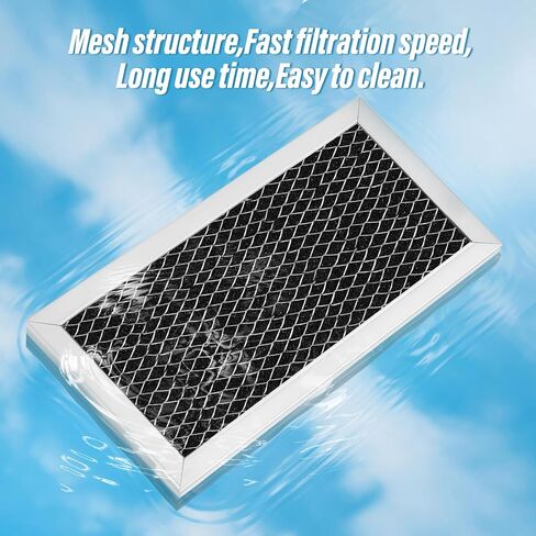 4Pcs Microwave Charcoal Filter Replacement for GE JX81H WB02X10956, Microwave Filter Replacement 8.67" x 3.95" Air Carbon Filter in Saudi Arabia