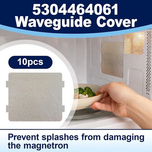 10PCS 5304464061 Waveguide Cover Compatible with Frigidaire, Size 3.9" x 4.25", Thickness 0.4mm, Microwave Mica Sheet in Saudi Arabia