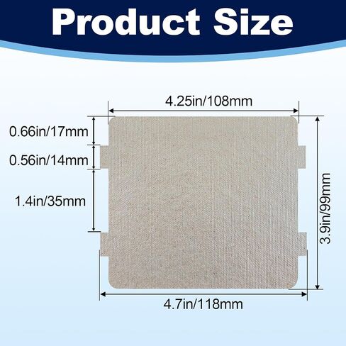 10PCS 5304464061 Waveguide Cover Compatible with Frigidaire, Size 3.9" x 4.25", Thickness 0.4mm, Microwave Mica Sheet in Saudi Arabia