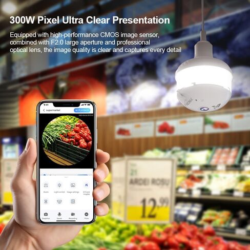 XIAOVV 2K WiFi E27 Bulb V380 Pro Security Camera Full Color Night Vision Two-Way Voice Auto Tracking Fisheye WiFi Camera in Saudi Arabia