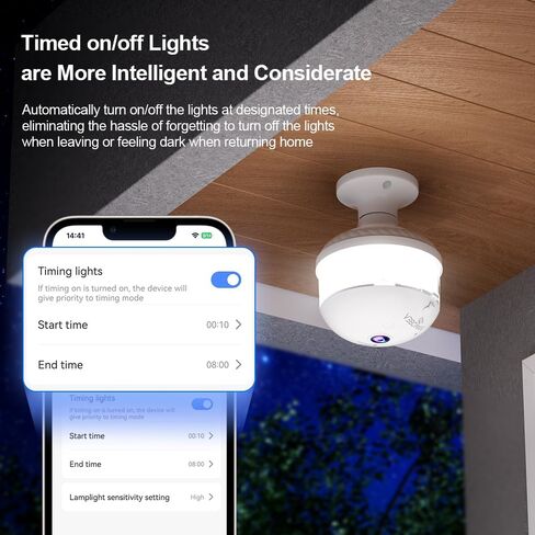 XIAOVV 2K WiFi E27 Bulb V380 Pro Security Camera Full Color Night Vision Two-Way Voice Auto Tracking Fisheye WiFi Camera in Saudi Arabia