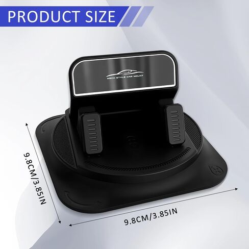 Dashboard Mobile Phone Holder, Car Phone Mount, 360 Degree Rotation Car Dashboard Cellphone Mount, Auto Accessories Self-Adhesive Non-Slip Navigation Fixing Holder Fit for Most Vehicles in Saudi Arabia