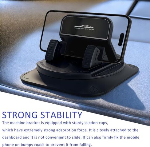 Dashboard Mobile Phone Holder, Car Phone Mount, 360 Degree Rotation Car Dashboard Cellphone Mount, Auto Accessories Self-Adhesive Non-Slip Navigation Fixing Holder Fit for Most Vehicles in Saudi Arabia