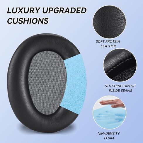 Lukvcoe Earpads for Sony WH-CH700N/MDR-ZX780/MDR-ZX770/MDR-10R - Black in Saudi Arabia