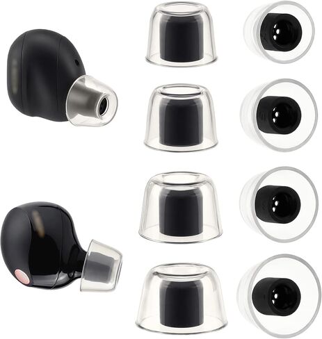 Ultra-Soft Ear Tips for Sony WF-1000XM6/XM5, Clear Silicone, 4 Sizes in Kuwait