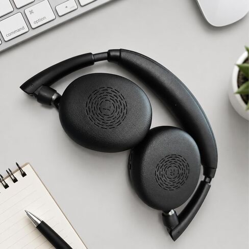 Replacement Ear Pads for Jabra Evolve2 65 Flex(Do Not Fit Other Headphones) On-Ear Wireless Headphone, Ear Cups Cover, Soft Leather＆Memory Foam Headset Cushions-Black in Kuwait
