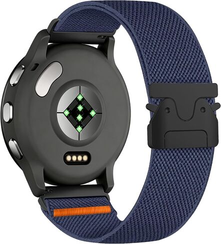 22mm Watch Band Compatible with Garmin Forerunner265/255/Vivoactive 4, Adjustable Parachute Buckle Stretchy Nylon Strap for Venu 4 45mm/Venu 3/Venu 2 Women Men in Saudi Arabia