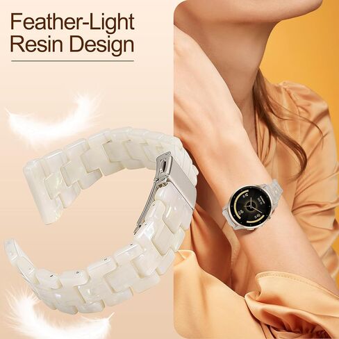 18mm Resin Watch Band Compatible with Garmin Venu 4 41mm/Vivoactive 4S/Vivomove 3S/Venu 3S/Venu 2S, Lightweight Bracelet Strap for Forerunner 265S/255S/255S in Kuwait