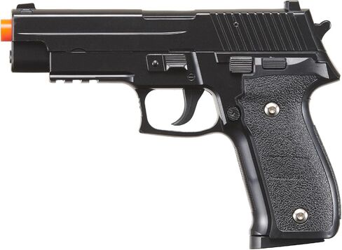 P226 Style Spring Airsoft Pistol, Metal Construction, Quick Release Mag, 13-Round Capacity, Beginner Friendly, Film Prop Use - Black (240 FPS) in Kuwait