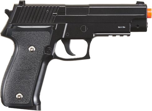P226 Style Spring Airsoft Pistol, Metal Construction, Quick Release Mag, 13-Round Capacity, Beginner Friendly, Film Prop Use - Black (240 FPS) in Kuwait
