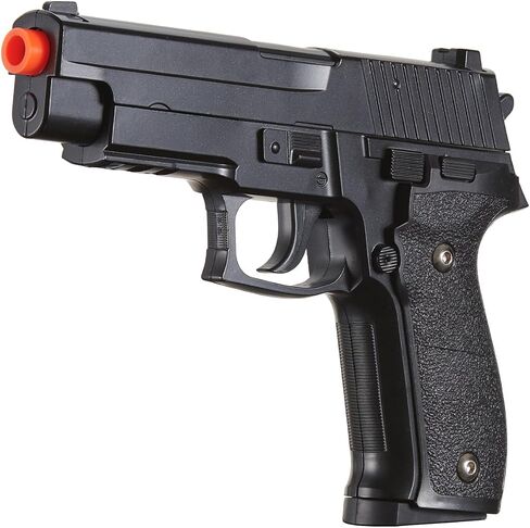 P226 Style Spring Airsoft Pistol, Metal Construction, Quick Release Mag, 13-Round Capacity, Beginner Friendly, Film Prop Use - Black (240 FPS) in Kuwait