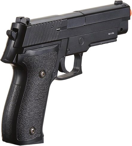 P226 Style Spring Airsoft Pistol, Metal Construction, Quick Release Mag, 13-Round Capacity, Beginner Friendly, Film Prop Use - Black (240 FPS) in Kuwait